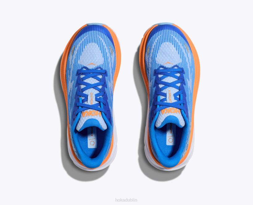 VLP8674 Hoka Kids Clifton 9 Coastal Sky/All Aboard