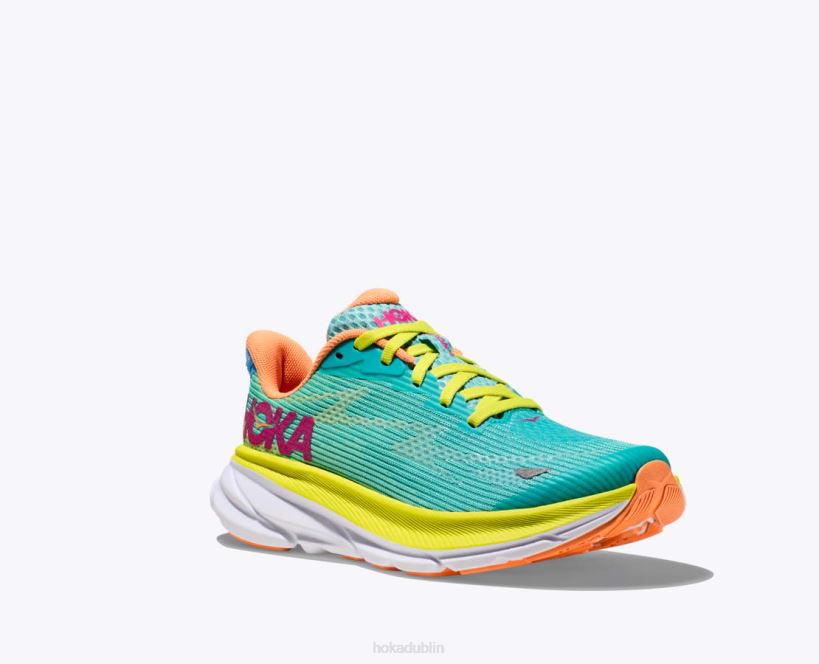 VLP8675 Hoka Kids Clifton 9 Ceramic/Evening Primrose