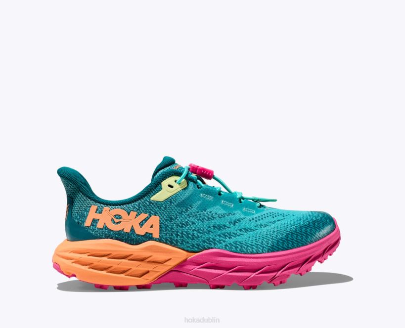 VLP8678 Hoka Kids Speedgoat 5 Castlerock/Vibrant Orange