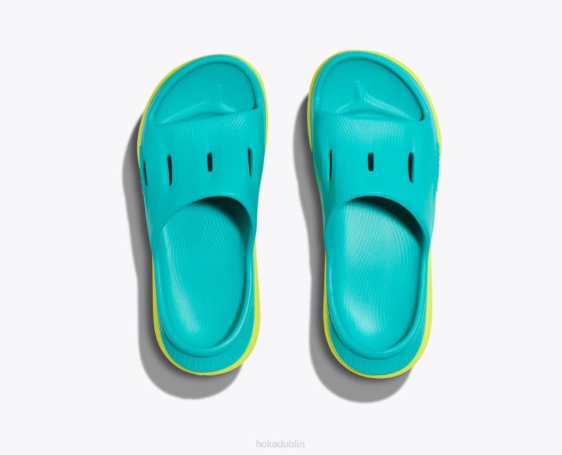 VLP8682 Hoka Kids Ora Recovery Slide 3 Stone Blue/Bluesteel