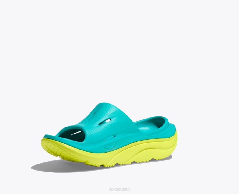 VLP8682 Hoka Kids Ora Recovery Slide 3 Stone Blue/Bluesteel