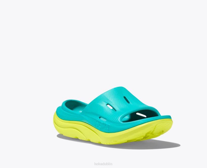 VLP8682 Hoka Kids Ora Recovery Slide 3 Stone Blue/Bluesteel