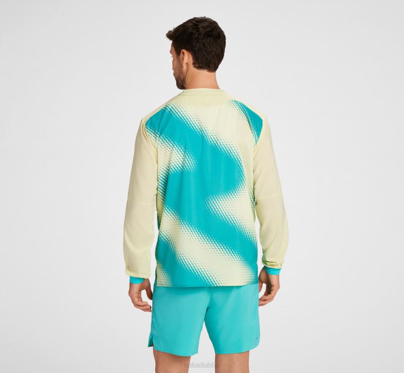 VLP8665 Hoka Men 1/2 Zip Wind Shell Fiesta