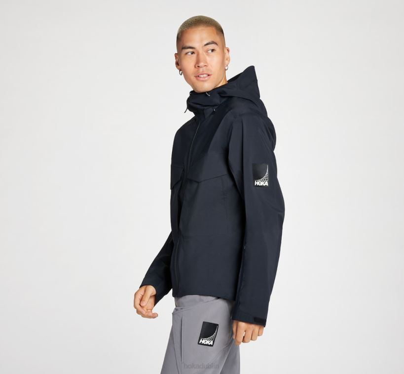 VLP8666 Hoka Men Transport Rain Jacket Black