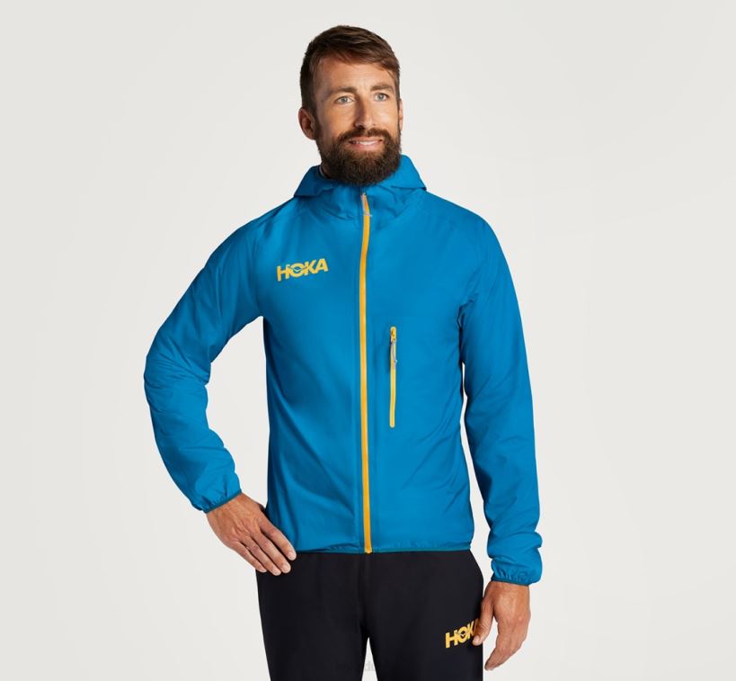 VLP8667 Hoka Men Ultralight Waterproof Jacket Diva Blue