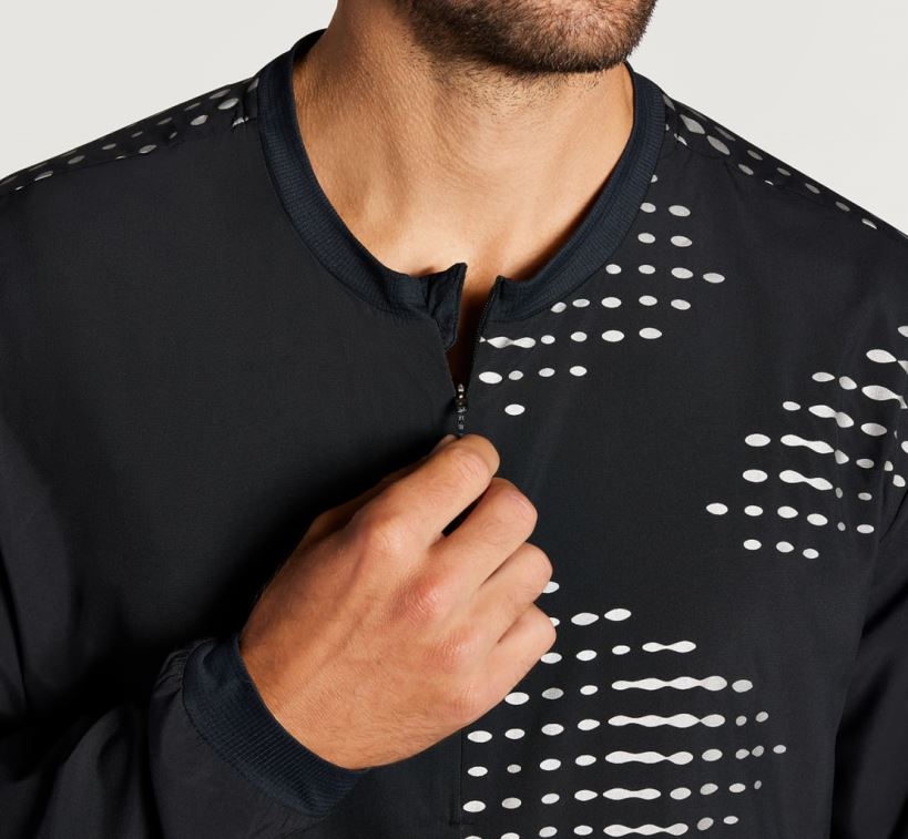 VLP8671 Hoka Men 1/2 Zip Wind Shell Black