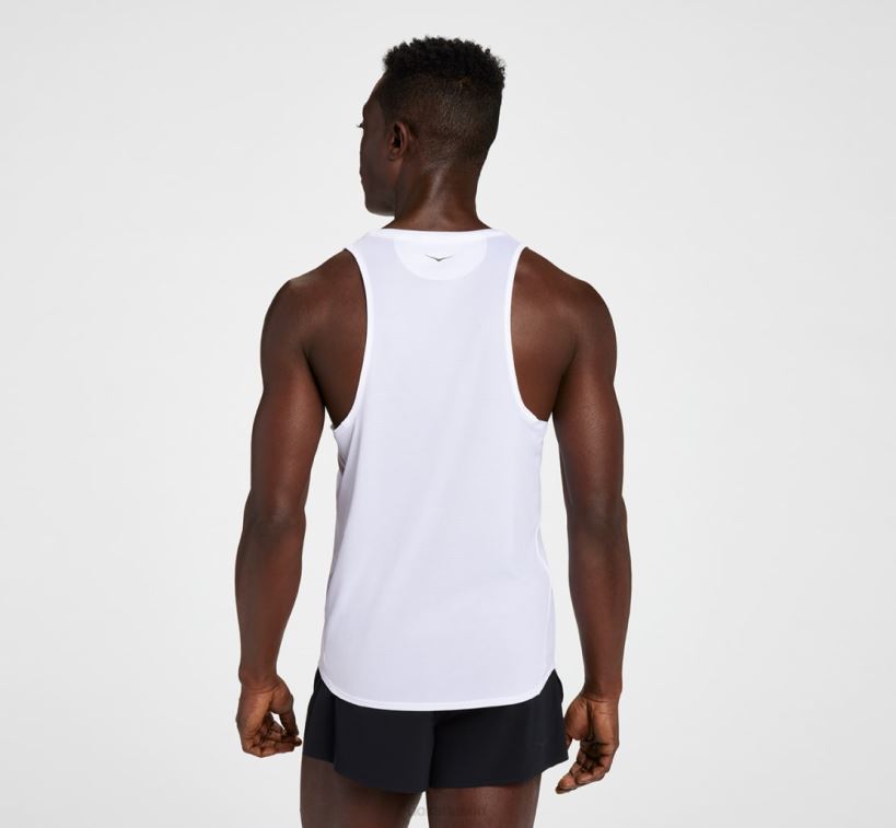 VLP8629 Hoka Men Glide Singlet White