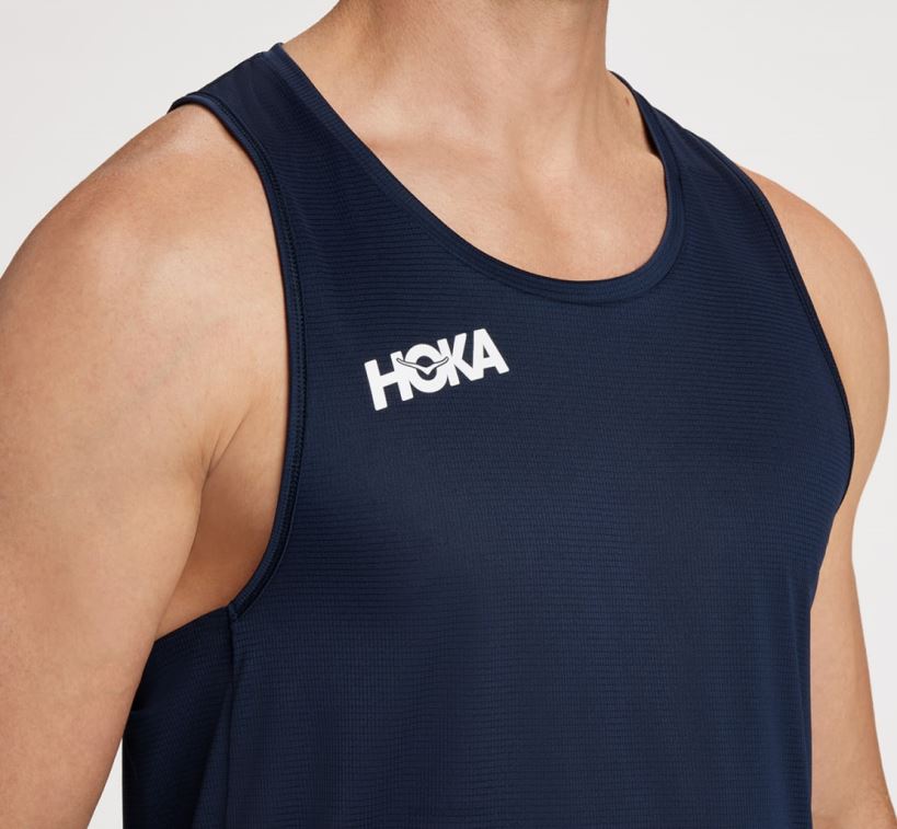 VLP8630 Hoka Men Glide Singlet Outer Space