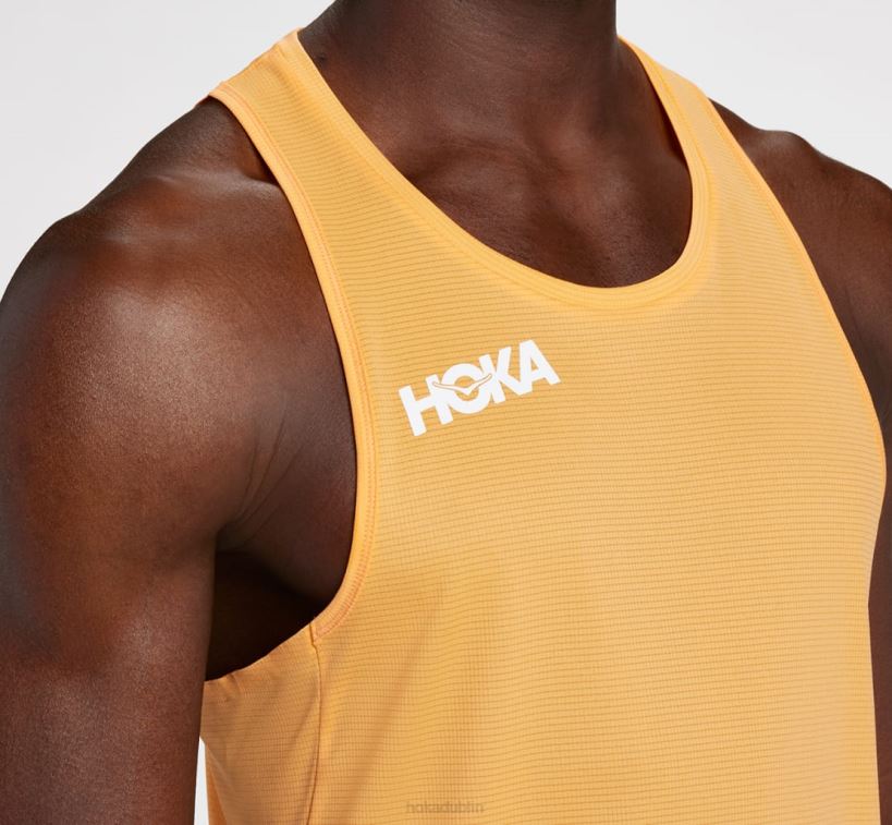 VLP8631 Hoka Men Glide Singlet Mock Orange
