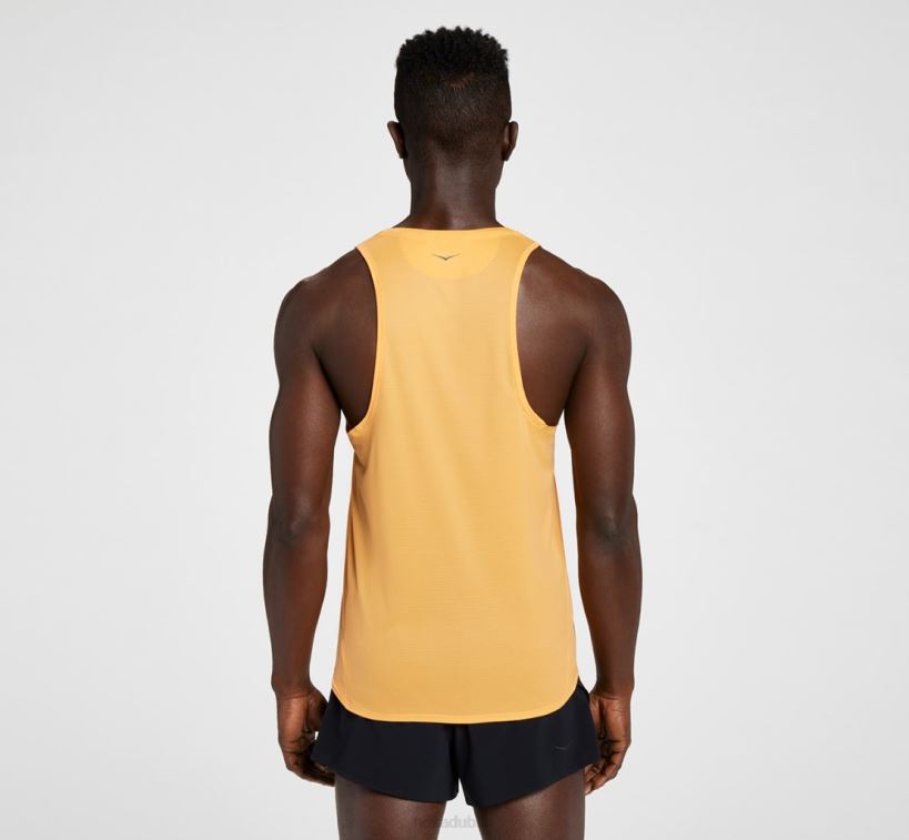 VLP8631 Hoka Men Glide Singlet Mock Orange