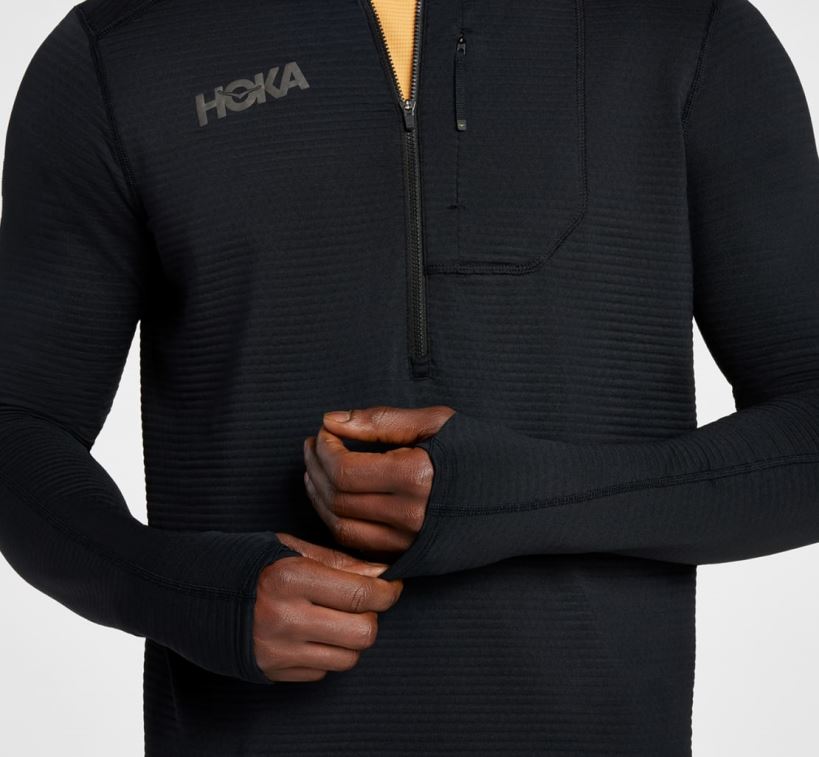 VLP8636 Hoka Men 1/2 Zip Black