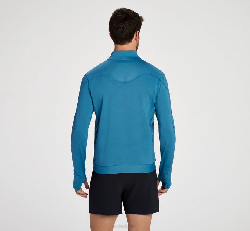 VLP8638 Hoka Men 1/2 Zip Blue Steel
