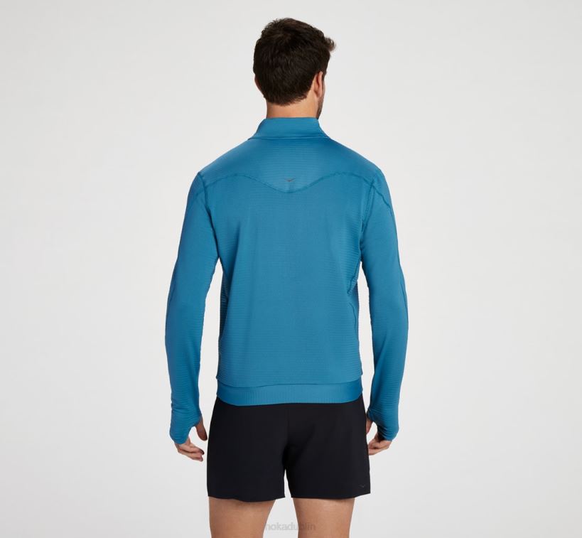 VLP8638 Hoka Men 1/2 Zip Blue Steel
