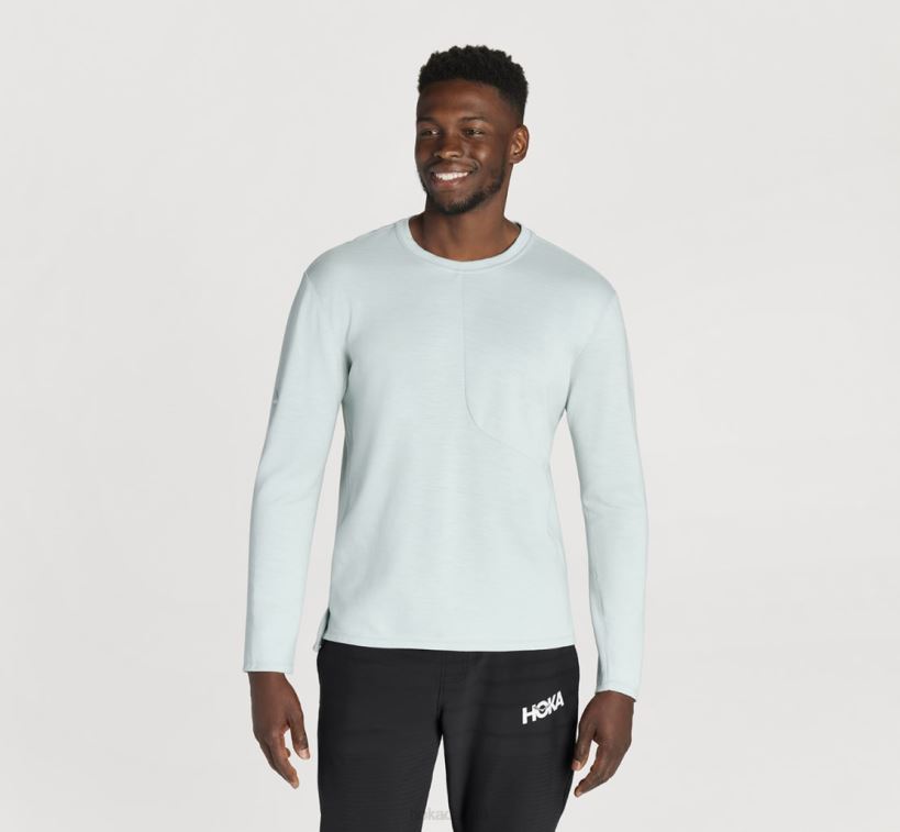 VLP8640 Hoka Men Merino Blend Long Sleeve Ice Flow