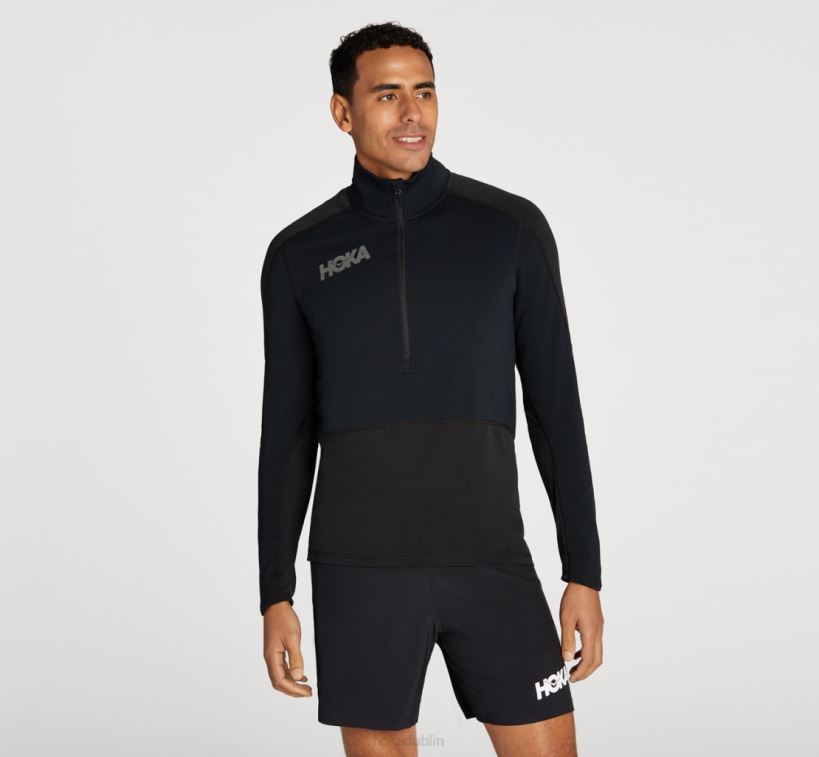 VLP8642 Hoka Men 1/2 Zip Midlayer Black