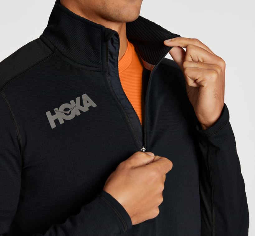 VLP8642 Hoka Men 1/2 Zip Midlayer Black