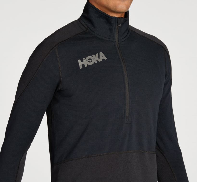 VLP8642 Hoka Men 1/2 Zip Midlayer Black