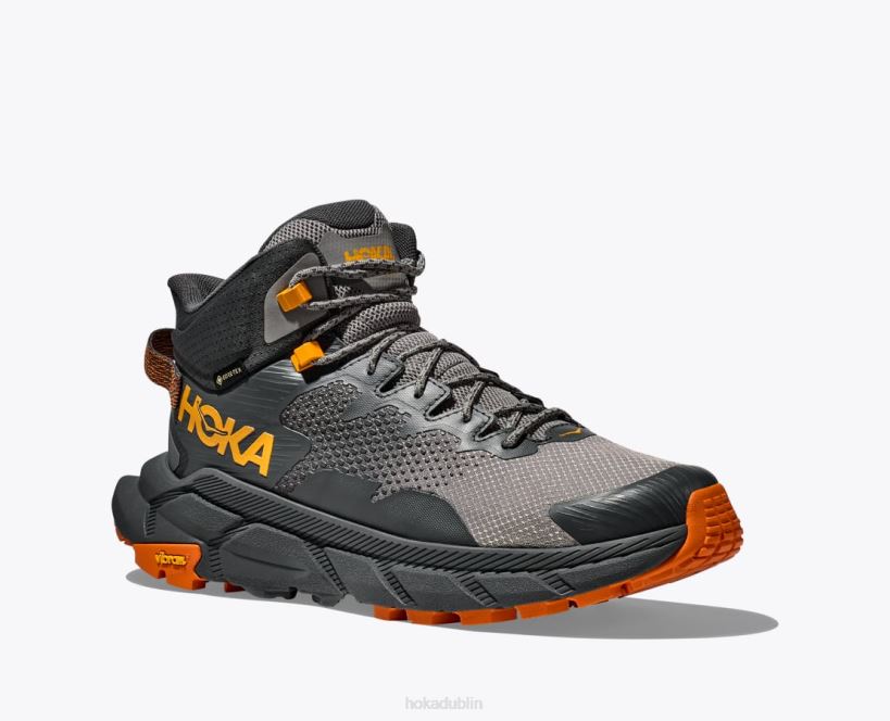 VLP8523 Hoka Men Trail Code GTX Castlerock/Persimmon Orange