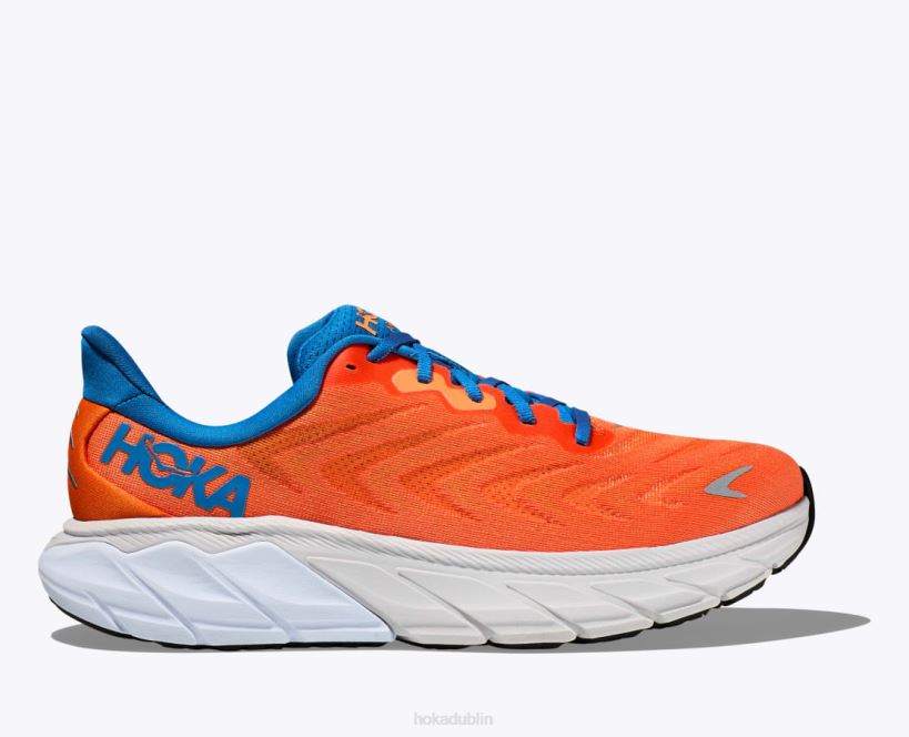 VLP8429 Hoka Men Arahi 6 Vibrant Orange/Coastal Sky