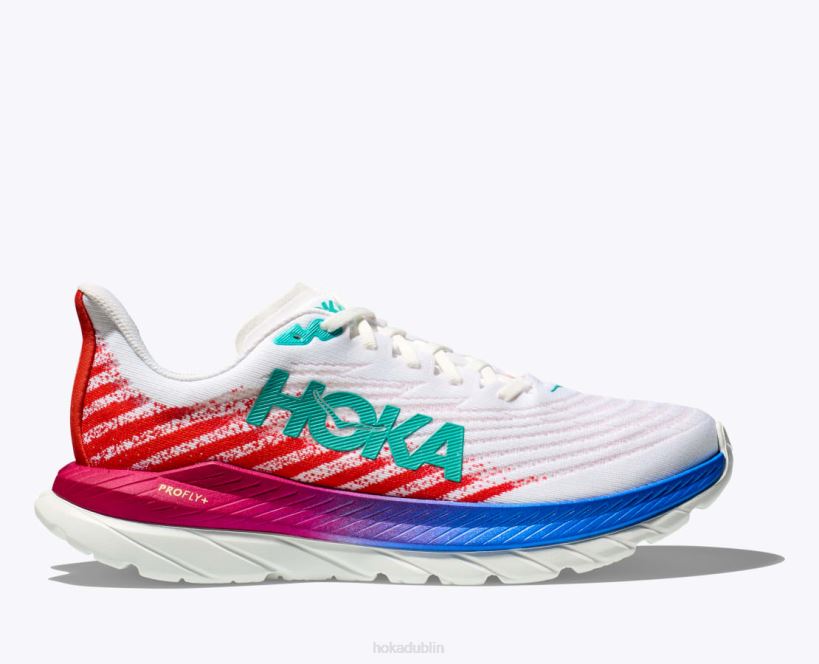 VLP8437 Hoka Men Mach 5 White/Flame