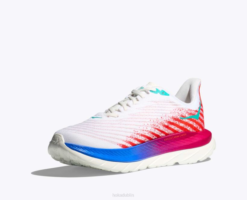 VLP8437 Hoka Men Mach 5 White/Flame