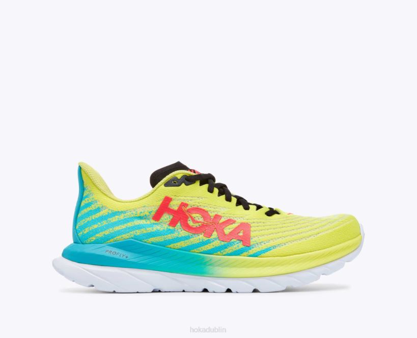VLP8438 Hoka Men Mach 5 Evening Primrose/Scuba Blue