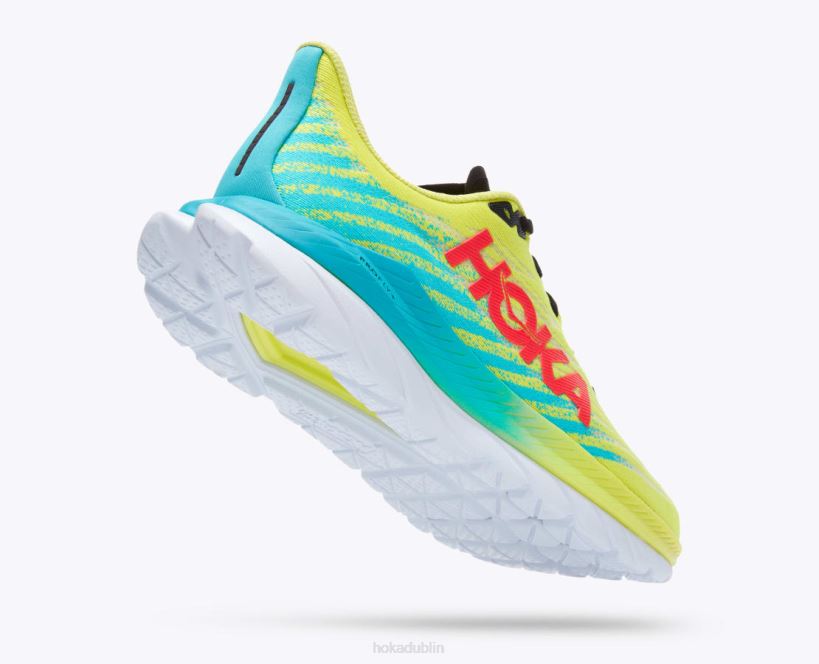 VLP8438 Hoka Men Mach 5 Evening Primrose/Scuba Blue