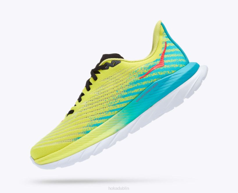 VLP8438 Hoka Men Mach 5 Evening Primrose/Scuba Blue