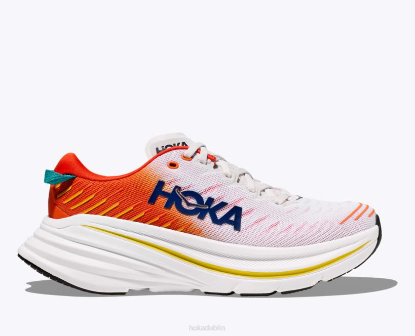VLP8462 Hoka Men Bondi X Blanc De Blanc/Flame