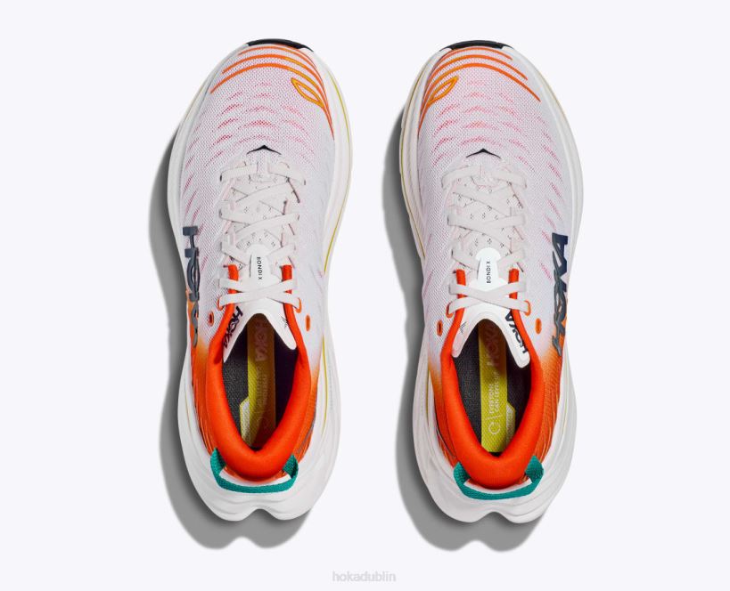 VLP8462 Hoka Men Bondi X Blanc De Blanc/Flame