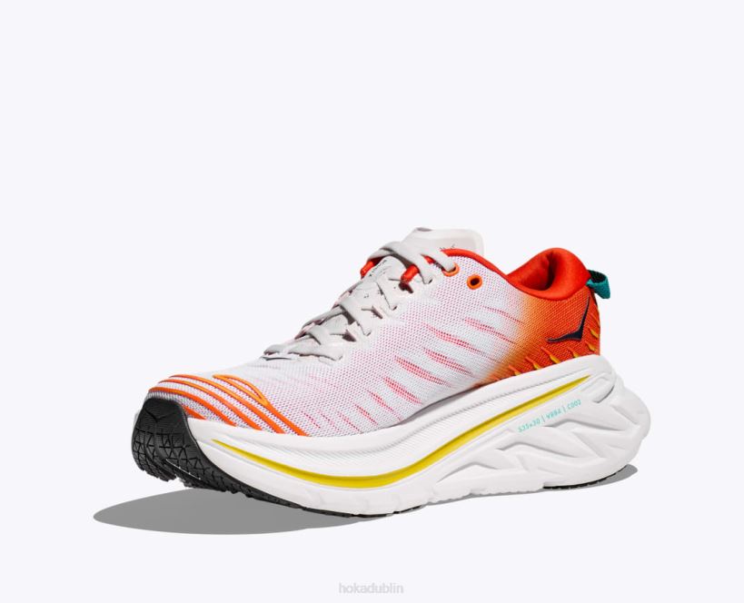 VLP8462 Hoka Men Bondi X Blanc De Blanc/Flame