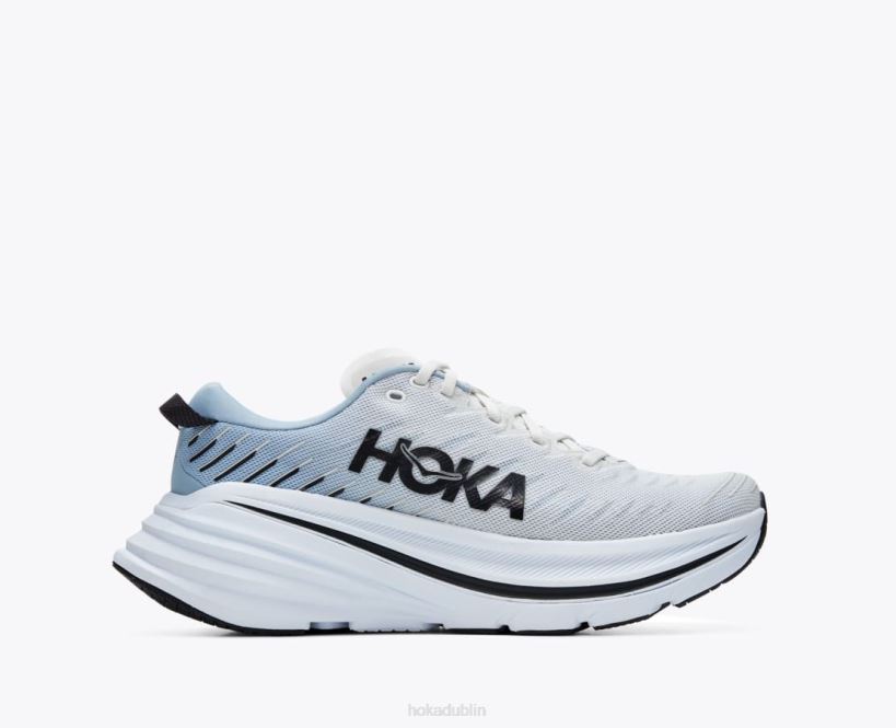 VLP8465 Hoka Men Bondi X Blanc De Blanc/Blue Fog