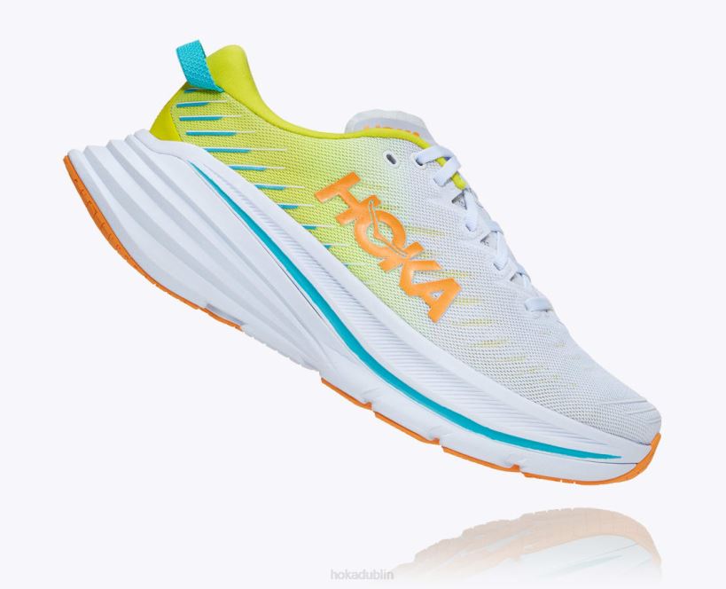 VLP8466 Hoka Men Bondi X White/Evening Primrose