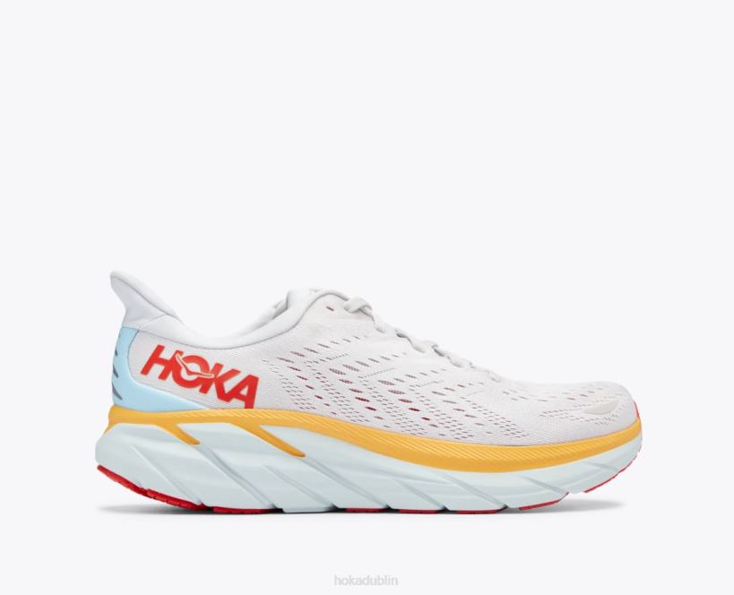 VLP8477 Hoka Men Clifton 8 Nimbus Cloud/Blanc De Blanc