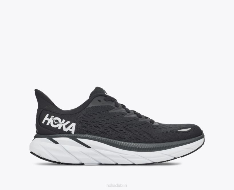VLP8478 Hoka Men Clifton 8 Black/White