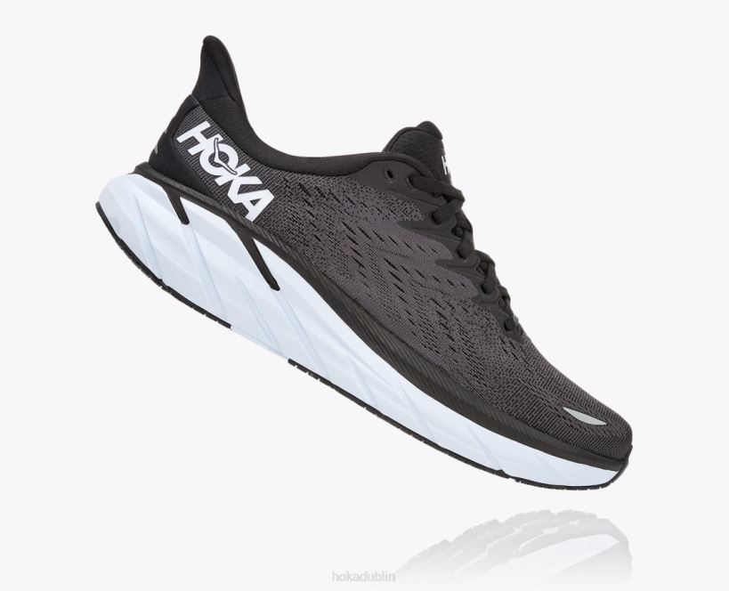VLP8478 Hoka Men Clifton 8 Black/White