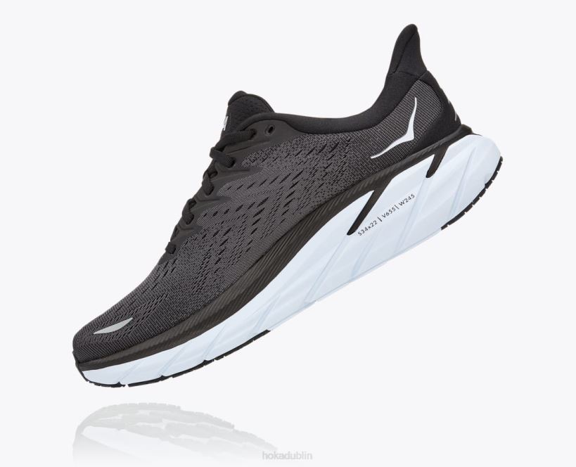 VLP8478 Hoka Men Clifton 8 Black/White