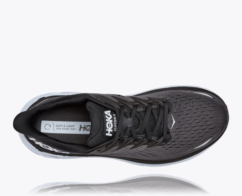 VLP8478 Hoka Men Clifton 8 Black/White