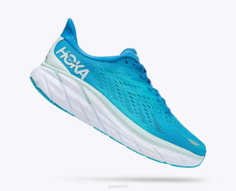 VLP8574 Hoka Men Clifton 8 Ibiza Blue/Scuba Blue