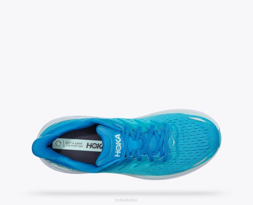 VLP8574 Hoka Men Clifton 8 Ibiza Blue/Scuba Blue