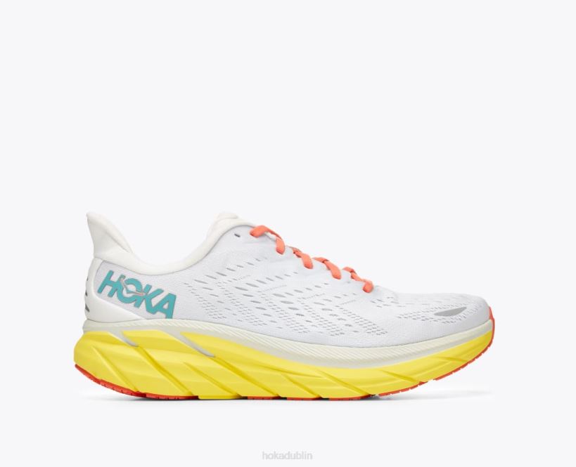 VLP8577 Hoka Men Clifton 8 Blanc De Blanc/Illuminating