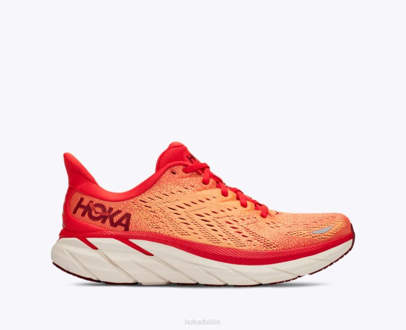 VLP8583 Hoka Men Clifton 8 Fiesta/Blazing Orange