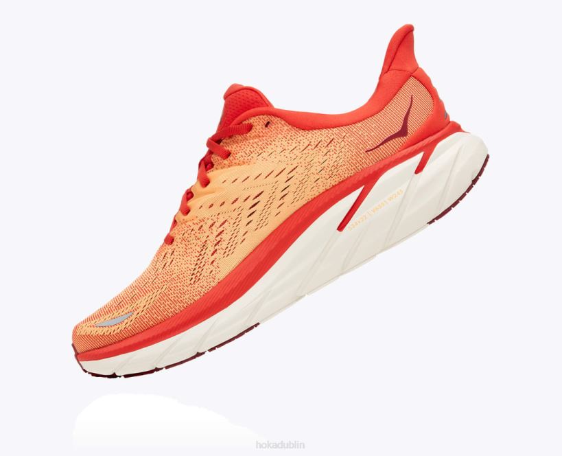 VLP8583 Hoka Men Clifton 8 Fiesta/Blazing Orange