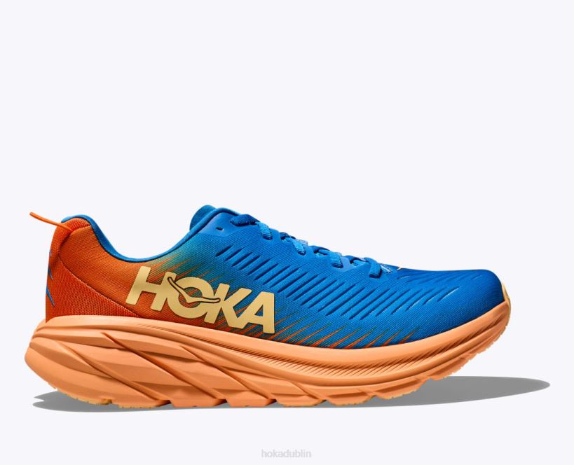 VLP8594 Hoka Men Rincon 3 Coastal Sky/Vibrant Orange