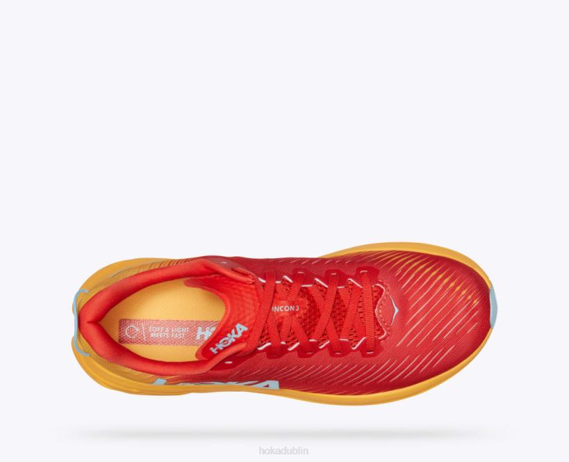 VLP8595 Hoka Men Rincon 3 Fiesta/Amber Yellow