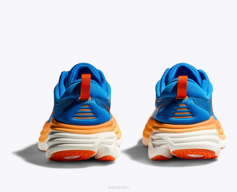 VLP8614 Hoka Men Bondi 8 Coastal Sky/Vibrant Orange