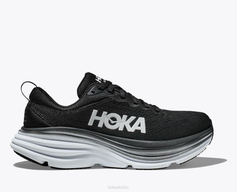 VLP8616 Hoka Men Bondi 8 Black/White