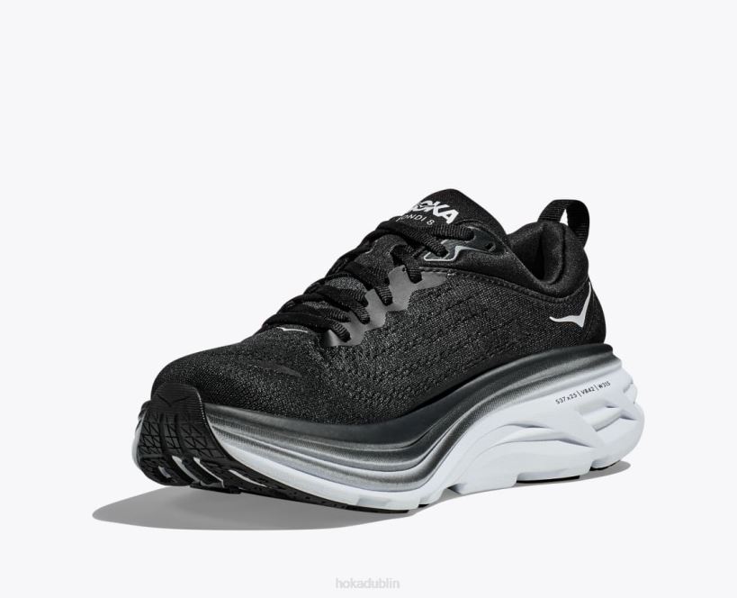 VLP8616 Hoka Men Bondi 8 Black/White