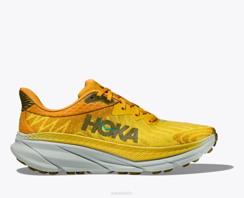 VLP8493 Hoka Men Challenger 7 Passion Fruit/Golden Yellow