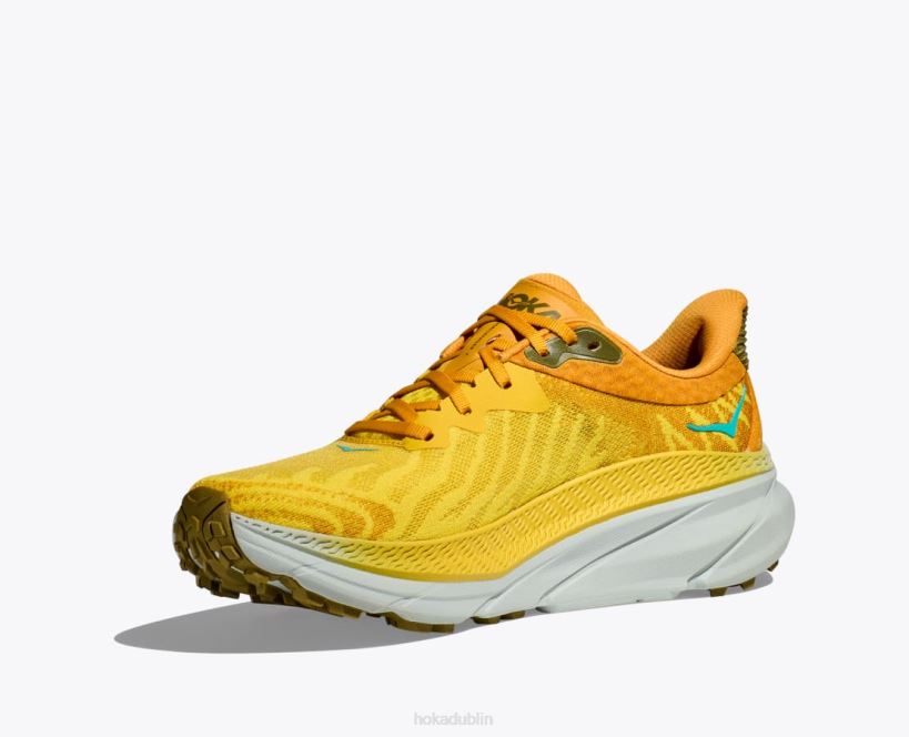 VLP8493 Hoka Men Challenger 7 Passion Fruit/Golden Yellow